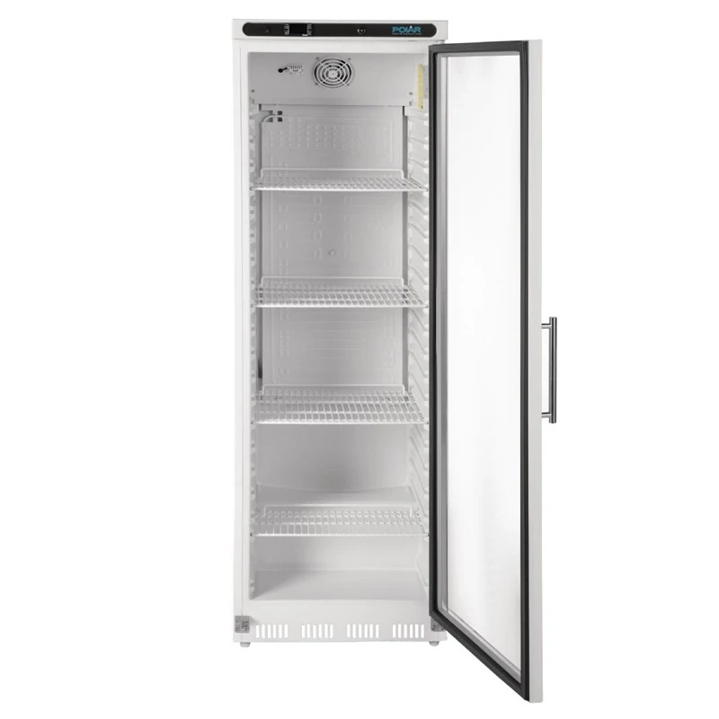 Gastro Kühlschrank - 400 l - Schwarz - mit Glastür - Maxima