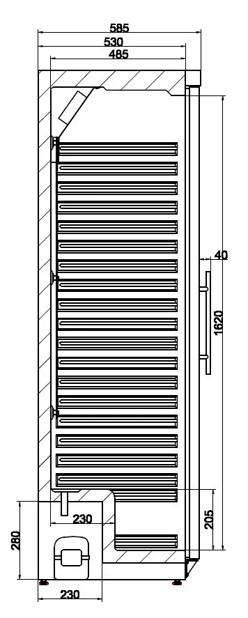 CombiSteel Kühlschrank Tisch Modell 115l
