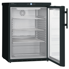 Liebherr FKUv 1613 Premium Getränkekühlschrank mit Glastür und LED Unterbaufähig, Ausführung: Schwarz