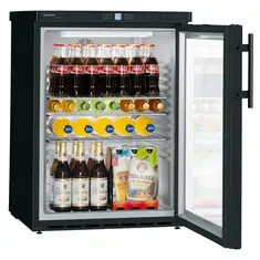 Liebherr FKUv 1613 Premium Getränkekühlschrank mit Glastür und LED Unterbaufähig, Ausführung: Schwarz, Bild 2