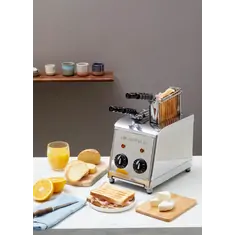 Milantoast Sandwich Toaster Edelstahl 4 Scheiben, Ausführung: 4 Scheiben, Bild 5