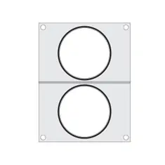 Hendi Matrize für Versiegelungsmaschine, zwei runde Behälter (ø115 mm), Ausführung: zwei runde Behälter (ø115 mm)