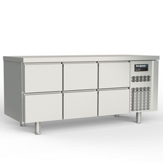 Bergman Profi-Line 700 Kühltisch 3-fach - 6 S / GN 1/1