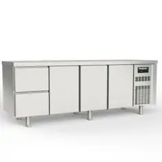 Bergman Profi-Line 700 Kühltisch 4-fach - 2 S / 3 T - GN 1/1