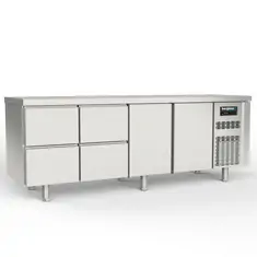 Bergman Profi-Line 700 Kühltisch 4-fach - 4 S / 2 T - GN 1/1