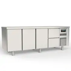 Bergman Profi-Line 700 Kühltisch 4-fach - 3 T / 2 S - GN 1/1