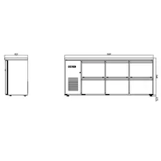 Bergman Basic-Line Barkühltisch 6 Schubladen - 425 l, Bild 2