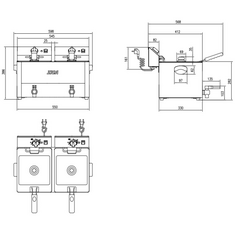Bergman Basic-Line Elektro-Fritteuse mit 2 Becken 10 l & Ablasshahn, Bild 2