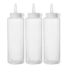Hendi Spenderflaschen, 3er Set Transparent 0.7 L, Farbe: Transparent, Variante: 0.7 L