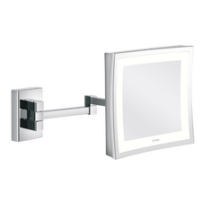Aliseo LED Cubik T3 Kosmetikspiegel mit Doppel-Schwenkarm, Ausführung: Direktanschluss, Variante: Doppel-Schwenkarm