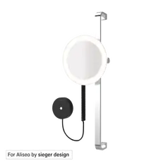 Aliseo LED Moon Dance Kosmetikspiegel an Wandstange, Ausführung: Direktanschluss, Variante: Wandstange