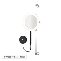 Aliseo LED Moon Dance Kosmetikspiegel an Wandstange, Ausführung: Direktanschluss, Variante: Wandstange