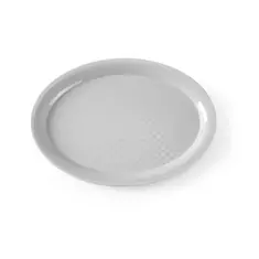 Hendi Fast-Food-Tablett aus Polypropylen, oval Grau 265x195x(H)15 mm, Farbe: Grau