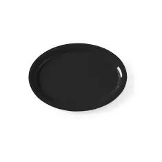 Hendi Fast-Food-Tablett aus Polypropylen, oval Schwarz 265x195x(H)15 mm, Farbe: Schwarz