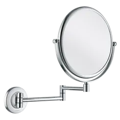 Aliseo Concierge Collection Kosmetikspiegel mit Doppel-Schwenkarm, Variante: Doppel-Schwenkarm, Farbe: Chrom, Durchmesser: ø200 mm