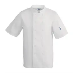 Whites Vegas Kochjacke kurze Ärmel weiß XL, Kleidergröße: XL, Farbe: Weiß