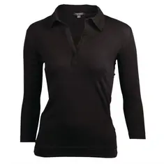 Chef Works Damen T-Shirt mit V-Ausschnitt schwarz L, Kleidergröße: L, Farbe: Schwarz