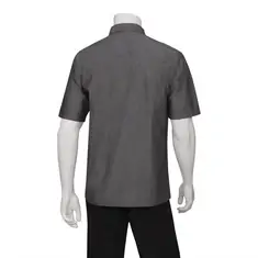 Chef Works Unisex Denim Hemd Detroit kurzarm schwarz XL