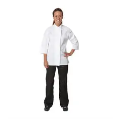 Chef Works Cool Vent Damenkochjacke Verona dreiviertelarm weiß/grau XL