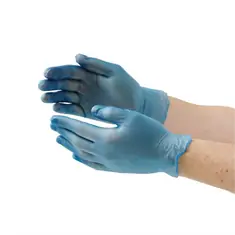 Hygiplas Vinylhandschuhe gepudert blau S