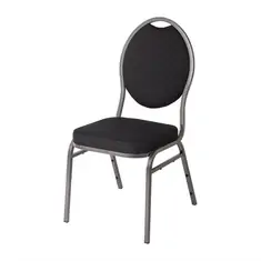 Bolero Bankettstühle mit ovaler Lehne schwarz