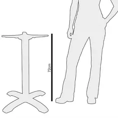 Bolero Tischfuß mit Fußkreuz Gusseisen 72cm hoch, Bild 7