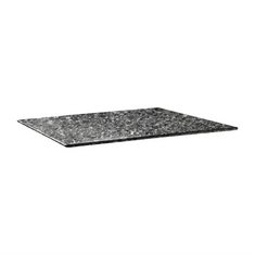 Topalit Smartline rechteckige Tischplatte schwarzer Granit 120 x 80cm