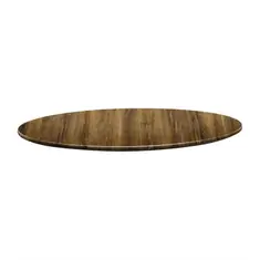 Topalit Smartline runde Tischplatte Atacama Kirschenholz 80cm