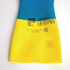 MAPA Alto 405 Flüssigkeitsfeste Hochleistungs-Hausmeisterhandschuhe Blau und Gelb Groß, Bild 4