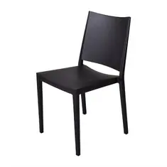 Florence stapelbare Stühle aus Polypropylen schwarz 4 Stück