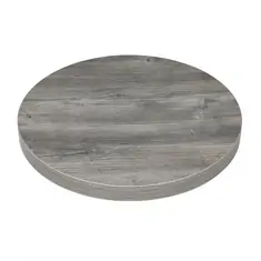 Bolero Vorgebohrte runde Melamin Tischplatte Grau 600 mm