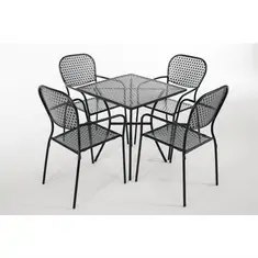 Bolero quadratischer Bistrotisch in schlankem Design Stahl schwarz 70cm, Bild 2