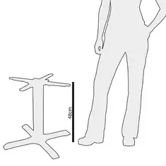 Bolero Tischfuß mit Fußkreuz Gusseisen 48cm hoch, Bild 3