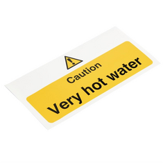 Vogue Warnschild "Caution - Very hot water" Sehr heißes Wasser