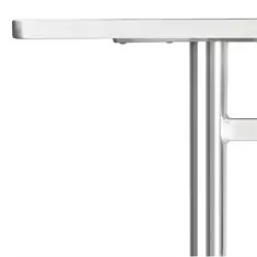 Bolero rechteckiger Tisch Edelstahl 120 x 60cm, Bild 3