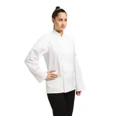 Whites Vegas Kochjacke lange Ärmel weiß S, Kleidergröße: S, Farbe: Weiß, Bild 2