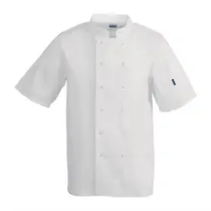 Whites Vegas Kochjacke kurze Ärmel weiß L, Kleidergröße: L, Farbe: Weiß