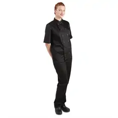 Whites Vegas Kochjacke kurze Ärmel schwarz XL, Kleidergröße: XL, Farbe: Schwarz, Bild 4