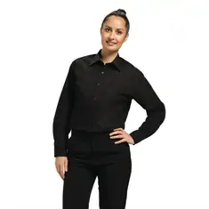 Uniform Works Unisex Oberhemd schwarz M, Kleidergröße: M, Farbe: Schwarz, Bild 2