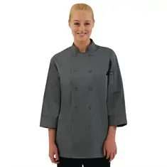 Chef Works Unisex Kochjacke grau XXL, Kleidergröße: XXL, Farbe: Grau, Bild 2