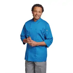 Chef Works Unisex Kochjacke blau XXL, Kleidergröße: XXL, Farbe: Blau, Bild 5