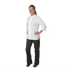 Chef Works Cool Vent Damenkochjacke Verona dreiviertelarm weiß/grau XL, Bild 2