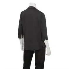 Uniform Works Damen Stretch Hemdbluse dreiviertelarm schwarz XS, Kleidergröße: XS, Farbe: Schwarz, Bild 2