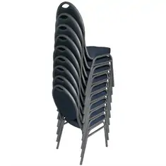 Bolero Bankettstühle mit ovaler Lehne schwarz, Bild 2