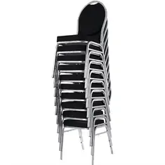 Bolero Bankettstühle mit ovaler Lehne schwarz, Bild 3