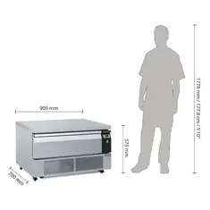 Polar Serie U flacher Kühl- und Tiefkühltisch mit 1 Schublade 2x GN, Bild 7