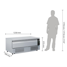 Polar Serie U flacher Kühl- und Tiefkühltisch mit 1 Schublade 3x GN, Bild 8