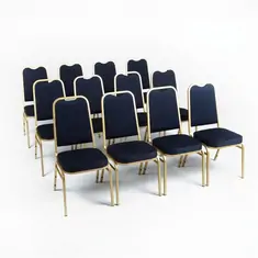 Bolero Bankettstühle mit quadratischer Lehne blau, Bild 5