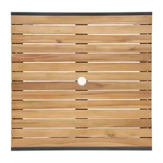 Bolero quadratischer Stahl- und Akazienholztisch 80cm, Bild 2