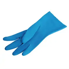 MAPA Vital 165 Flüssigkeitsbeständige Handschuhe für den Umgang mit Lebensmitteln Blau Groß (10er Pack)